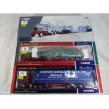 Corgi - three diecast model motor vehicles by Corgi to include CC11901 ERF EC Sheeted Trailer -