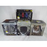 3 Lord of the Rings Collectors Set figures and a Halo 3 Master Chief Collectors Set by Cubrick,