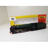 Model Railways N Gauge - a Hornby Minitrix steam locomotive and tender 4-6-2 Britannia op no 70000