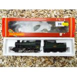 Model Railways OO Gauge - a Hornby steam locomotive and tender 2-6-0 op no 46521 BR Ivatt class 2