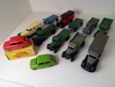 Dinky Toys - Fiat 600 saloon 183, red in original box, a further Fiat 600 saloon, green (repainted),