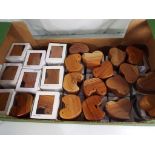 Unused retail stock - a quantity of approximately 35 carved wooden puzzles in the form of ducks and