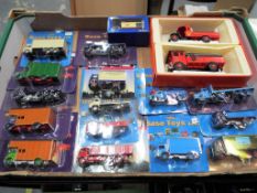Base Toys - 16 1:76 scale diecast model motor vehicles mint in blister packs and a Corgi limited