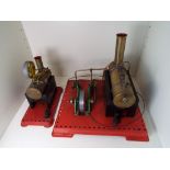 Mamod - a twin cylinder superheated steam engine,