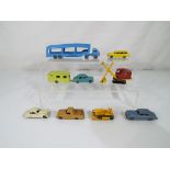 Matchbox by Lesney - Austin A50 # 36, Ruston Bucyrus # 4, Caterpillar # 8, Car Transporter,