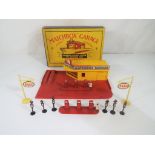 Matchbox by Lesney - a Matchbox Garage, showroom and service station , two sets of Petrol Pumps.