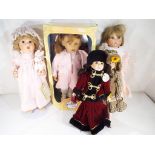 Dolls - 5 good quality dressed dolls to include, a Zapf Creations doll entitled "Colette",