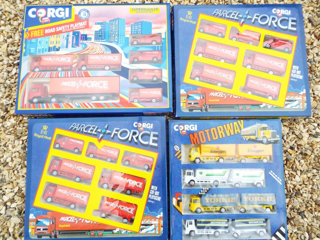 Corgi - four boxed sets comprising Motorway C29/1, Superhauler Despatch set with playmat, - Image 2 of 2