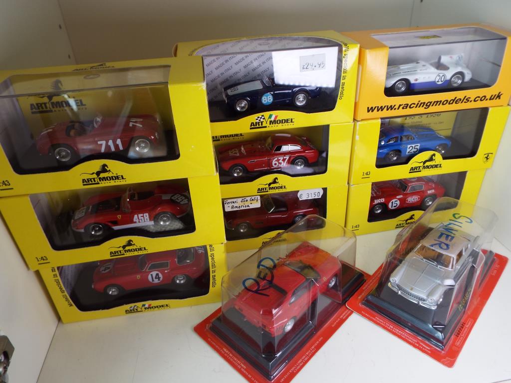 Art Model - eight Ferrari competition sports cars,
