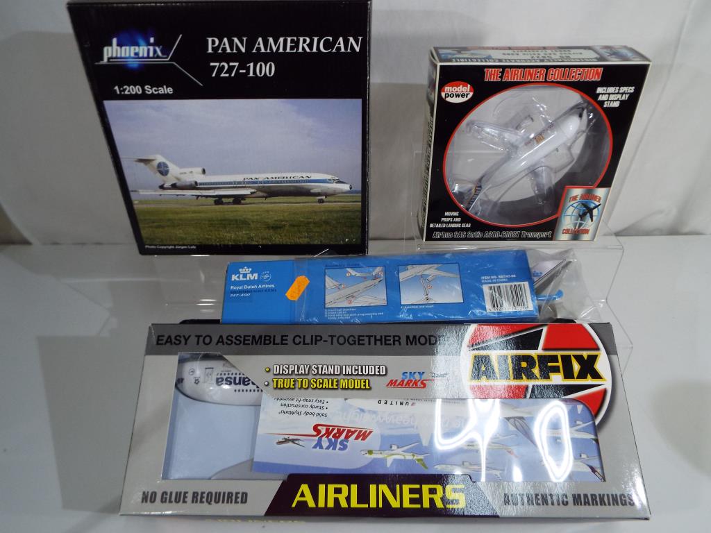 An Airfix clip-together model Airbus (Lufthansa), Pan American 727-100 by Phoenix, - Image 2 of 3