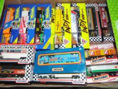 Matchbox Thunder / Indy 500 / Convoy - 15 diecast model container trucks, box trucks and similar,