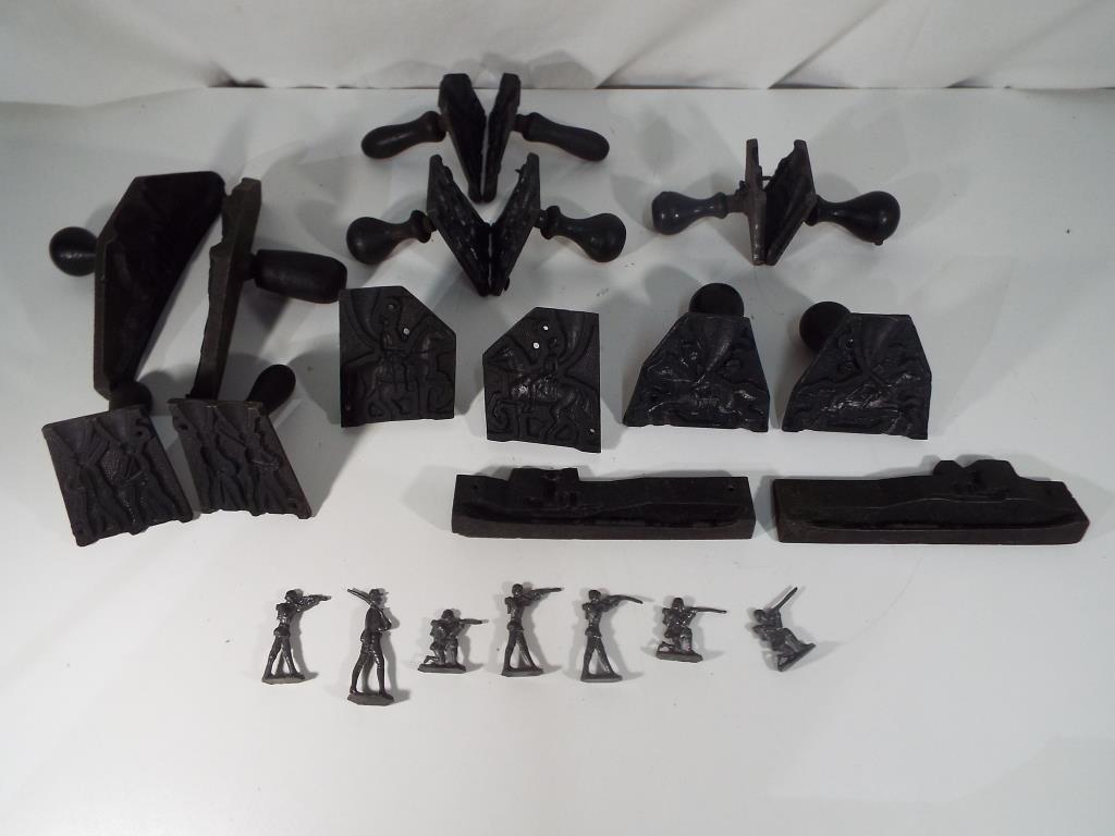 A good lot to include 8 sets of vintage casting halves for casting metal models,