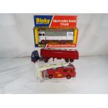 Dinky Toys - A boxed Dinky Toys # 940 Mercedes Benz Truck, white cab and trailer,