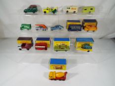 Matchbox - fourteen diecast model motor vehicles by Lesney, seven of which boxed to include No.