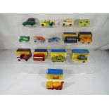 Matchbox - fourteen diecast model motor vehicles by Lesney, seven of which boxed to include No.