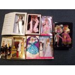 Barbie - seven dressed Barbie Dolls to include Winter Renaissance 15570, Flower Surprise 56779,
