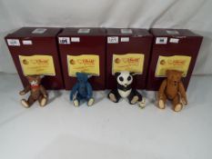Steiff - 4 Steiff figurines from the "A Century of Steiff" by Enesco to include # A1667 "1905 Red