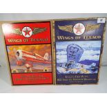 Wings of Texaco - two US coin banks in the style of aeroplanes, Texaco's first plane,