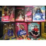 Barbie - eight dressed Barbie Dolls to include Collectors Edition Coca Cola Barbie 24637,