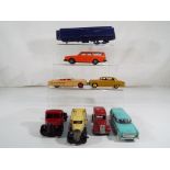 Dinky Toys - eight unboxed and playworn model motor vehicles by Dinky Toys to include #132 Packard,