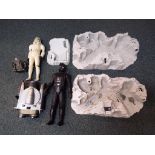 Star Wars - A collection of Star Wars toys to include a scene from the planet Hoth,