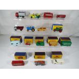 Matchbox - sixteen diecast model motor vehicles by Lesney, nine of which are boxed to include No.