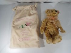 A Steiff 2002 limited edition French exclusive "La Vie En Rose" musical teddy bear, blond mohair,