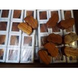 Unused Retail Stock - a large quantity of carved wooden heart shaped trinket boxes with a puzzle