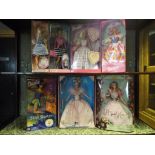 Barbie - seven dressed Barbie Dolls to include Tooth Fairy 50622, Travel Train Fun 55807,