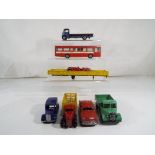 Dinky Toys - eight unboxed and playworn diecast model motor vehicles by Dinky Toys to include AEC