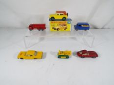 Matchbox - five unboxed model motor vehicles by Lesney to include No. 11, No. 20, No. 32, No.