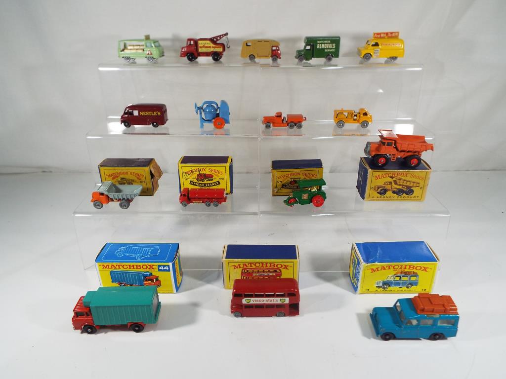 Matchbox - nine unboxed model motor vehicles to include No, 13, No. 21, No. 35, No. 42, No.