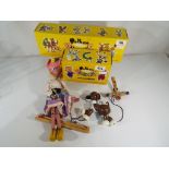 Pelham Puppets - two handmade boxed puppets by Pelham Puppets to include Bengo and SS Mitzi (2) Est