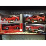 Burago - three Burago 1:18 scale diecast model motor vehicles to include Dodge Viper,