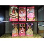 Barbie - six Barbie dolls to include 50's Fun special edition, Ribbon and Roses special edition,