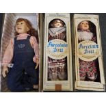 A life size doll by Ashton Drake Galleries Ltd and two further dressed dolls from the Princess