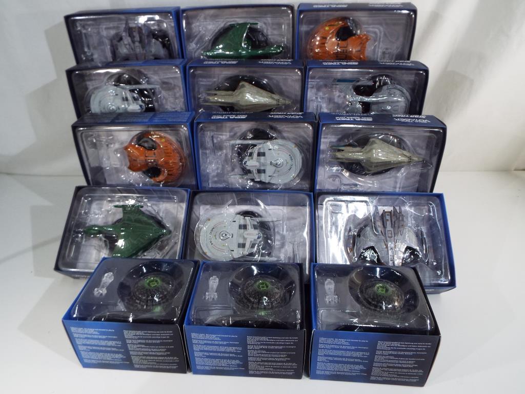 Star Trek - 15 diecast model vehicles with plastic parts, by Eaglemoss,