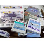 Herpa - a good collection of diecast model airplanes and airport accessories to include three