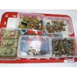 Soldiers - approx 150 hand painted soldiers and three hand painted kit made military tanks