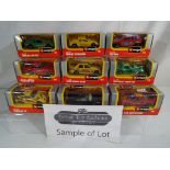 Burago - thirty two diecast model motor vehicles by Burago 1:43 scale all appear mint in window
