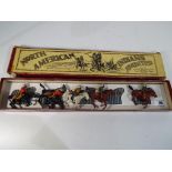 A boxed gift set of North American mounted Indians by W Britain set #152,