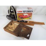 A good lot to include a vintage model kit by Revell 1:25 scale 1957 Chevy,