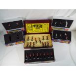 Britains - A Britains Soldiers set # 5186 Welsh Guards with cloth flags metal models set produced