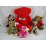 Russ bears - six teddy bears by Russ of various sizes