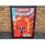 Marvel Comics Group - a large colour print on canvas 'The Amazing Spider-Man' issued in a limited