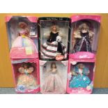 Barbie - six Barbie dolls to include Batik Princess C4558, Birthday Barbie 18224,