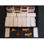 A good mixed lot of boxed push along wooden toys to include twenty six snails and fourteen hippos