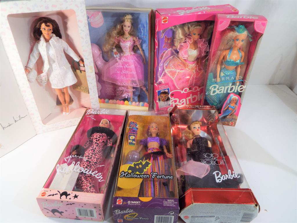Barbie - seven Barbie dolls to include City Shopper 16289, Nutcracker 50792, Solo Spotlight 13534,