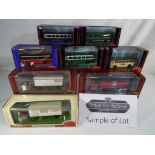 EFE - fifteen diecast model buses and trucks from the Exclusive 1st Edition 1:76 scale,