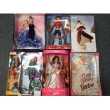 Barbie - seven Barbie dolls to include Water Rhapsody 19847, Western Chic 55487, Hollywood 17857,